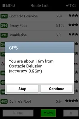 Gunks+ android App screenshot 2